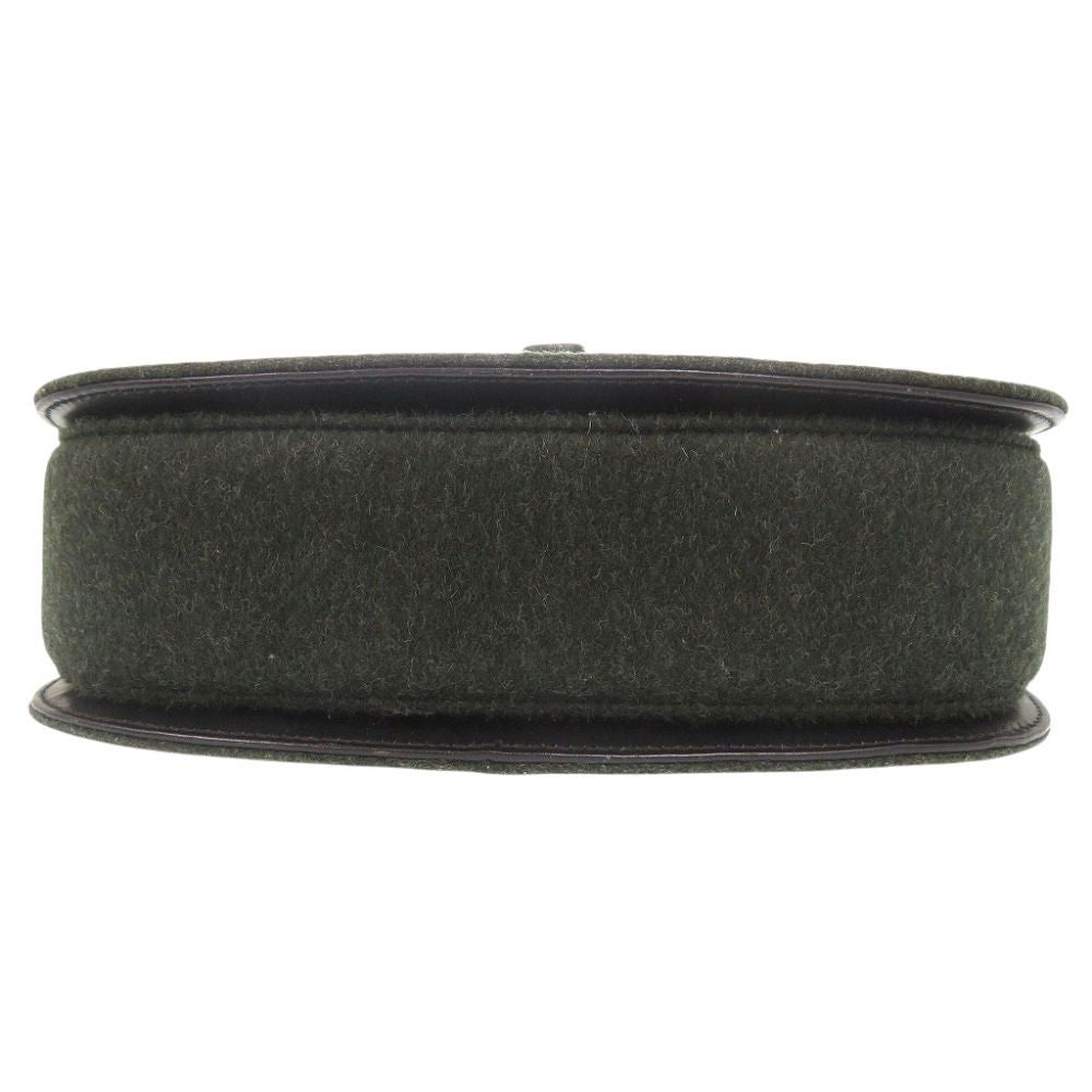 Gucci Vintage Turnlock 000 Felt Green Black 2-Way Shoulder Bag — view 3