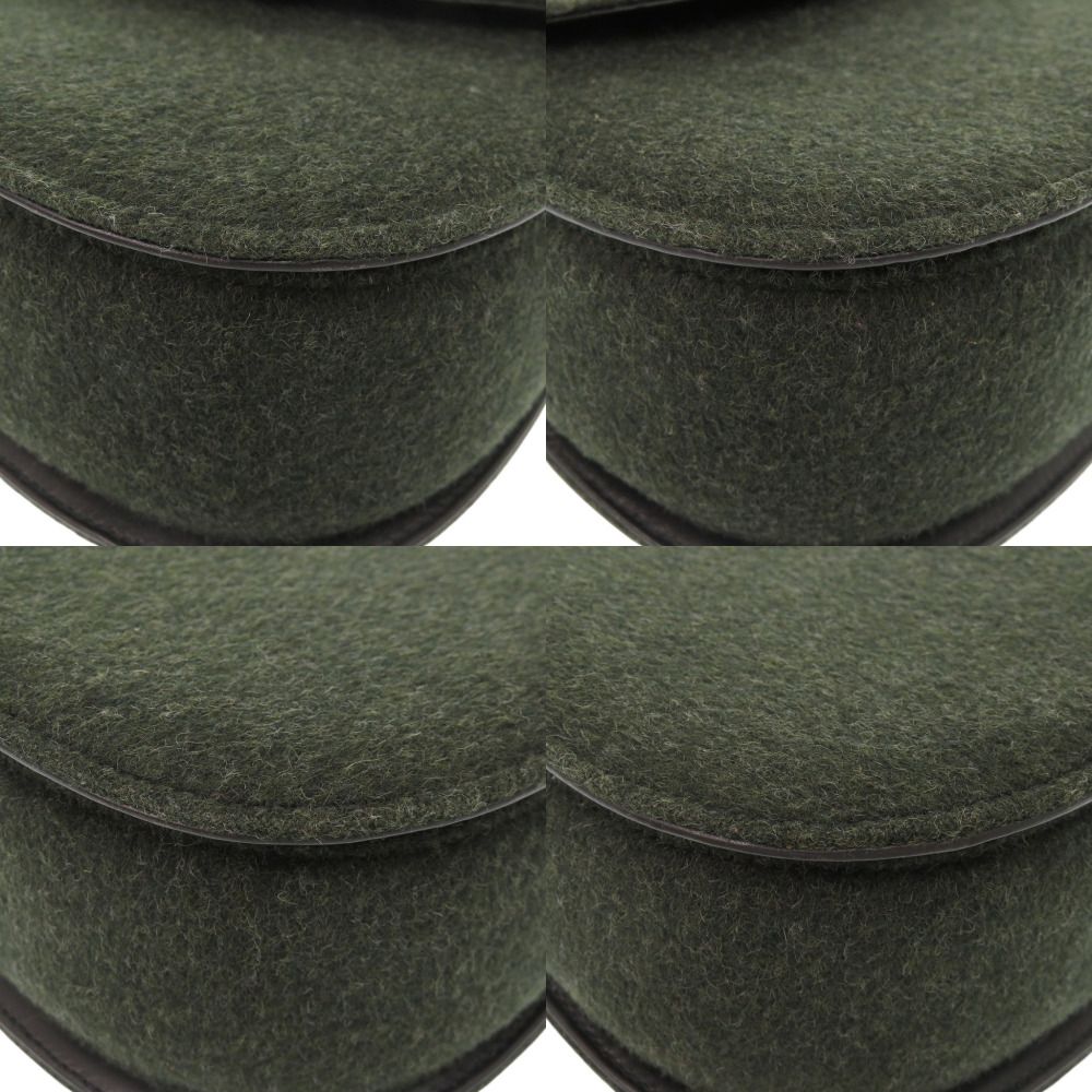Gucci Vintage Turnlock 000 Felt Green Black 2-Way Shoulder Bag — view 4