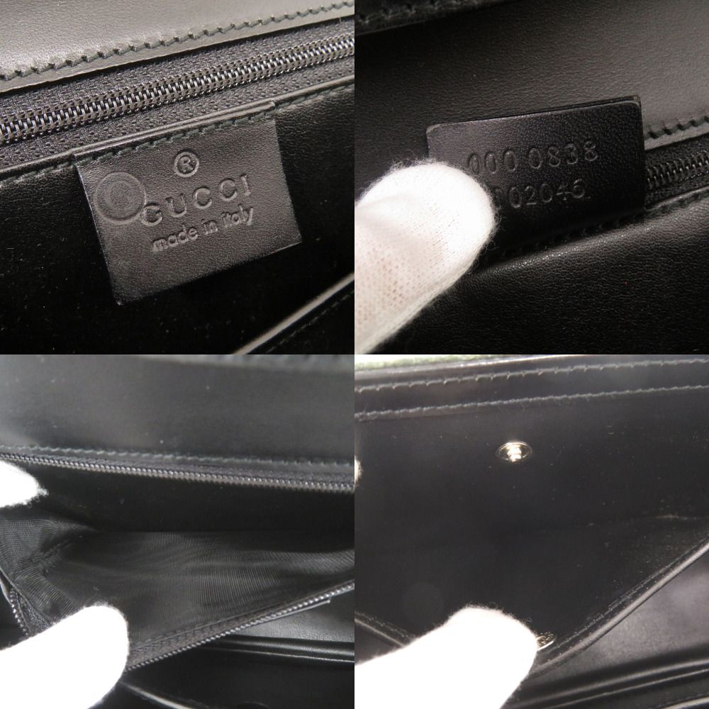 Gucci Vintage Turnlock 000 Felt Green Black 2-Way Shoulder Bag — view 7