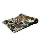 Hermes Scarf Ivory Dark Brown Multi Angora Silk