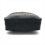 Fendi Nylon Shoulder Bag Black Logo Gold — view 4