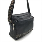 Fendi Nylon Shoulder Bag Black Logo Gold — view 2
