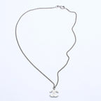 Chanel Necklace CC Logo Rhinestone Silver 11