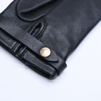 Louis Vuitton Gloves Black Lambskin Leather Gold — view 8