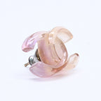 Chanel CC Logo Earrings 02 Resin Metal Purple Brown Gradient — view 3