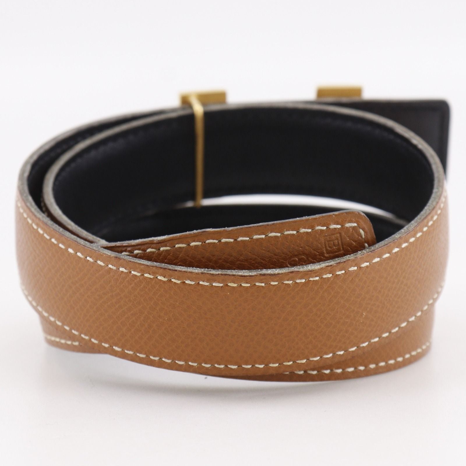 Hermes Constance Belt Reversible Veau Epsom Calf Gold Plated Brown Black — view 3