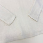 Dior Ig8 Mock Neck Knit Sweater CD Logo Embroidery Alpaca Blend M White — view 5