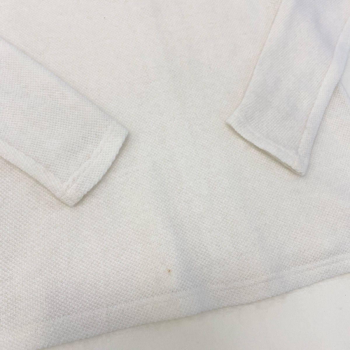 Dior Ig8 Mock Neck Knit Sweater CD Logo Embroidery Alpaca Blend M White — view 5