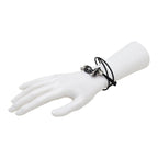Hermes Chaine Maillon PM Double Tour Bracelet T5 Silver Black Metal Veau Swift