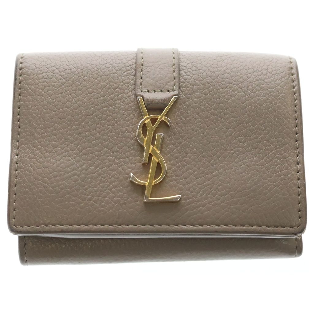 Saint Laurent Paris Wallet Origami Cassandra Tiny Beige