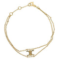 Celine Triomphe Suspenders Bracelet Gold