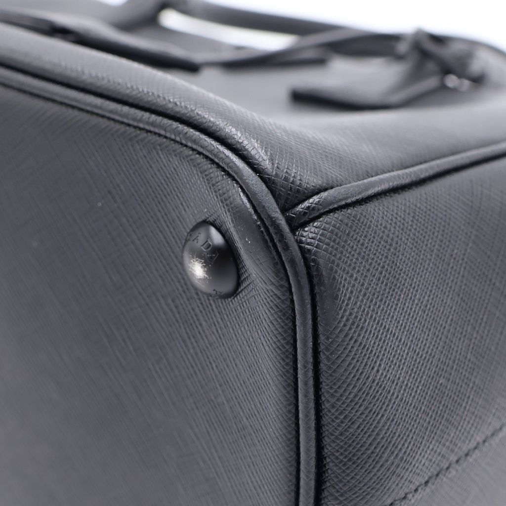 Prada Galleria Saffiano Leather 2-Way Shoulder Bag Black — view 5