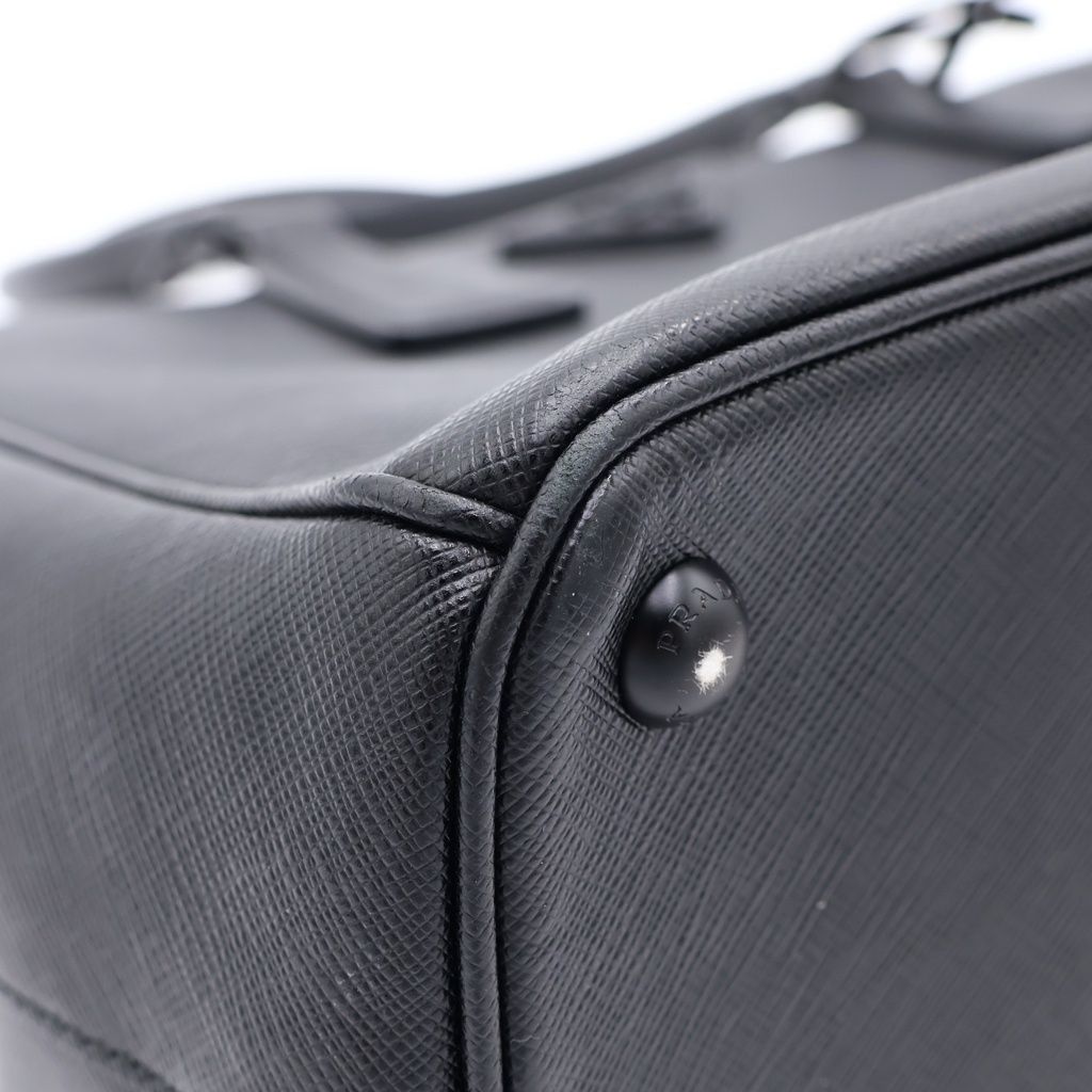 Prada Galleria Saffiano Leather 2-Way Shoulder Bag Black — view 6