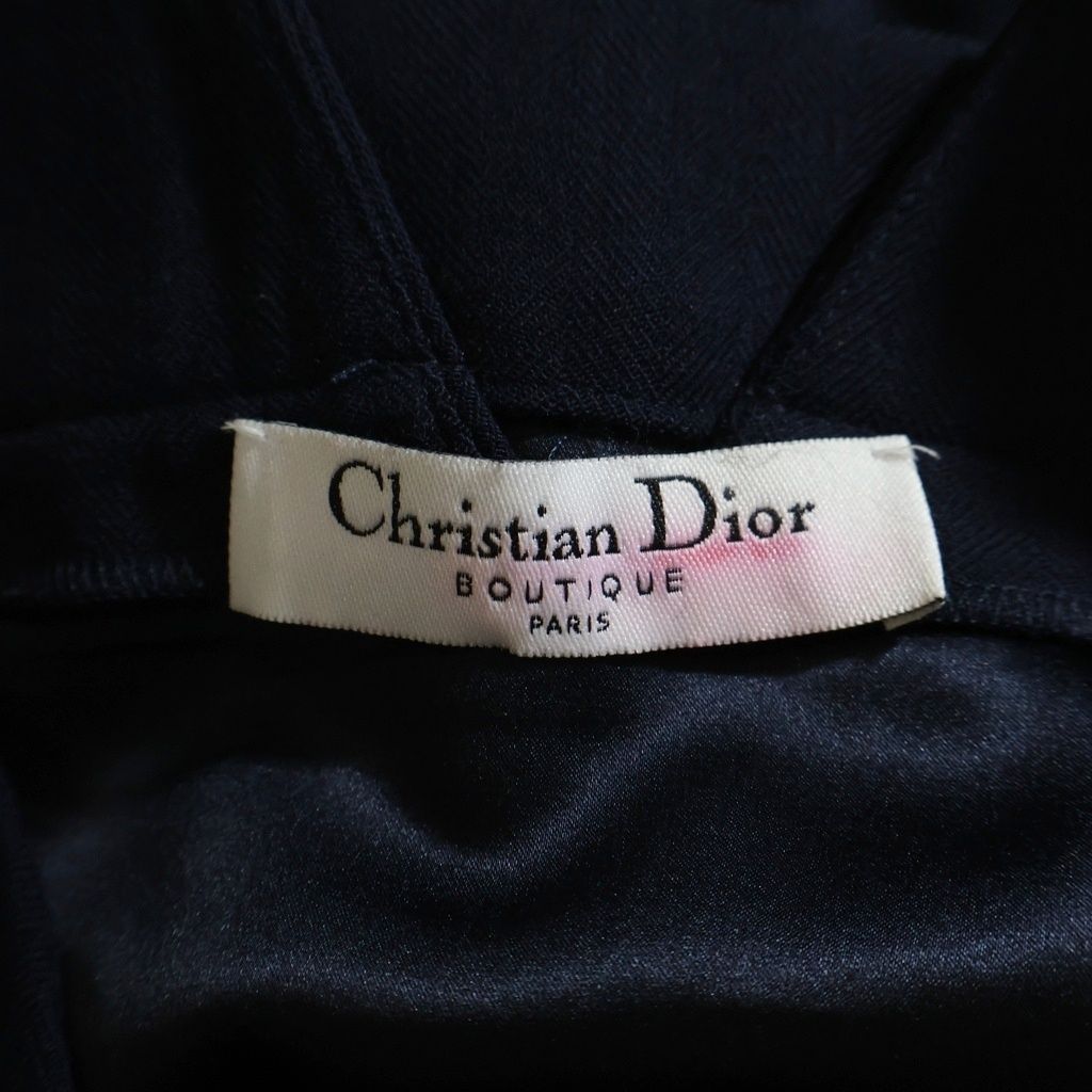 Dior Multi Zip No Sleeve Blanc Dress Navy 38 — view 7