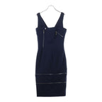 Dior Multi Zip No Sleeve Blanc Dress Navy 38