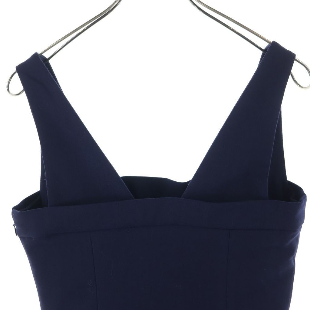 Dior Multi Zip No Sleeve Blanc Dress Navy 38 — view 4