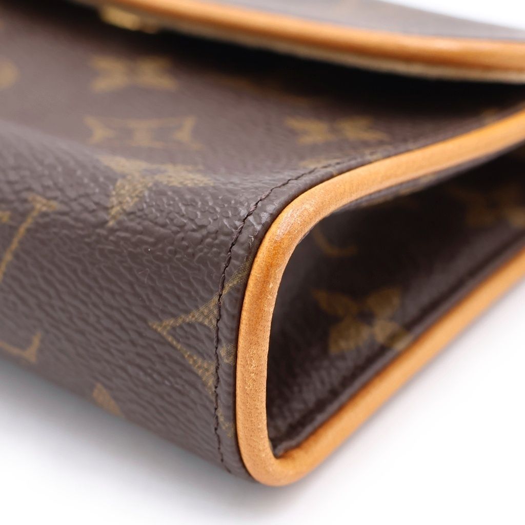 Louis Vuitton Monogram Pochette Florentine Waist Bag Leather Brown — view 5