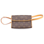Louis Vuitton Monogram Pochette Florentine Waist Bag Leather Brown