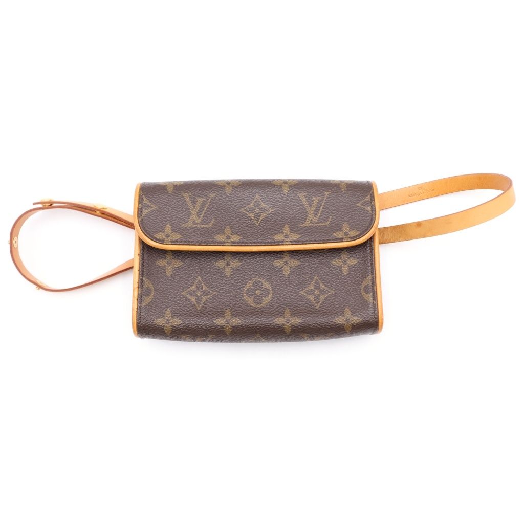 Louis Vuitton Monogram Pochette Florentine Waist Bag Leather Brown