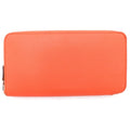 Hermes Azap Long Silk in Wallet Card Case Red Orange Epsom Silver