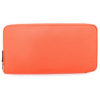 Hermes Azap Long Silk in Wallet Card Case Red Orange Epsom Silver