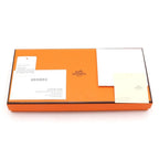 Hermes Azap Long Silk in Wallet Card Case Red Orange Epsom Silver — view 6