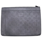 Louis Vuitton Monogram Shadow Discovery Clutch Black — view 2