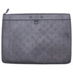 Louis Vuitton Monogram Shadow Discovery Clutch Black
