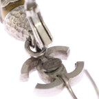 Chanel CC Logo Acorn Motif Earrings Silver Yellow — view 5