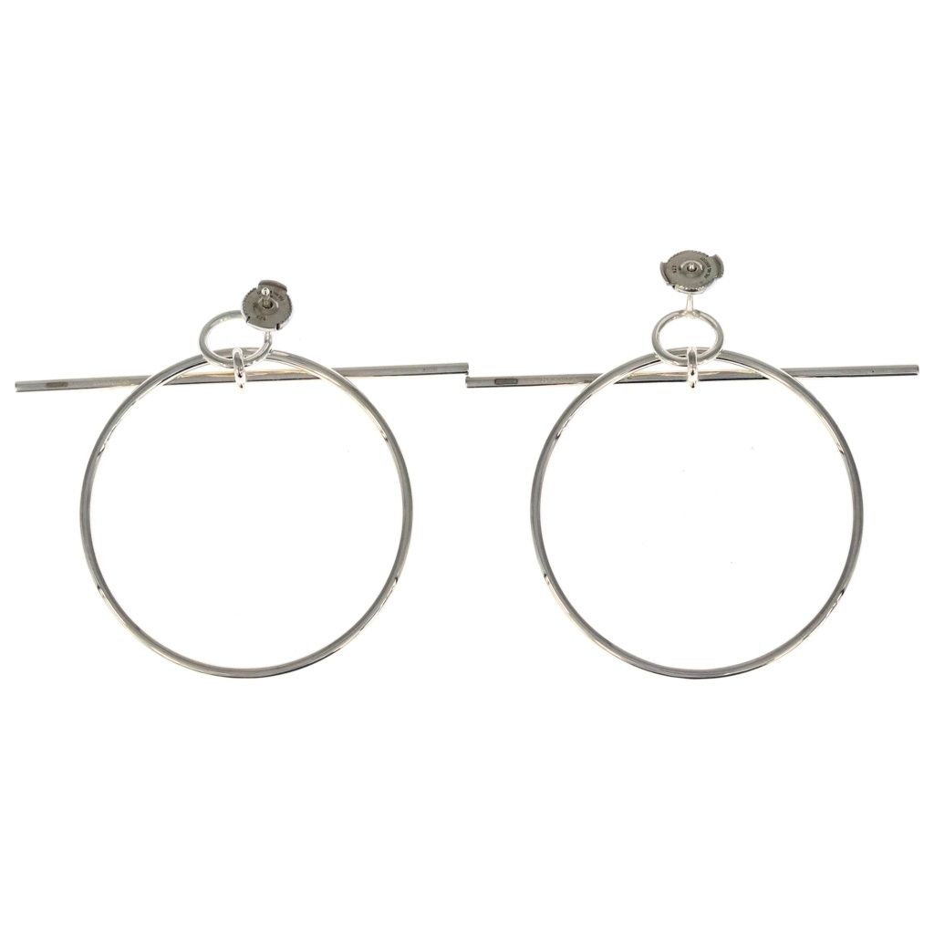 Hermes Loop MM Hoop Earrings 925 Sterling Silver — view 2