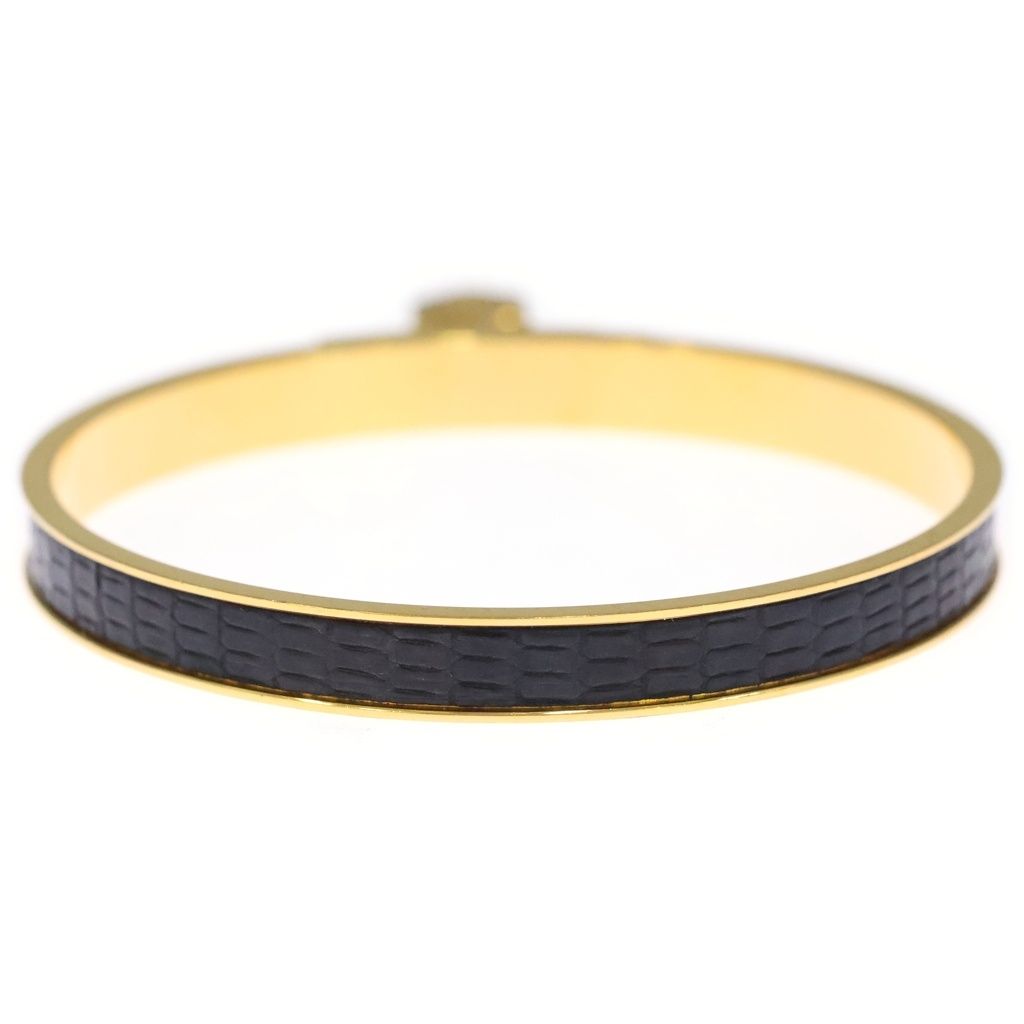 Hermes Kelly Bangle Bracelet Gold Black — view 2