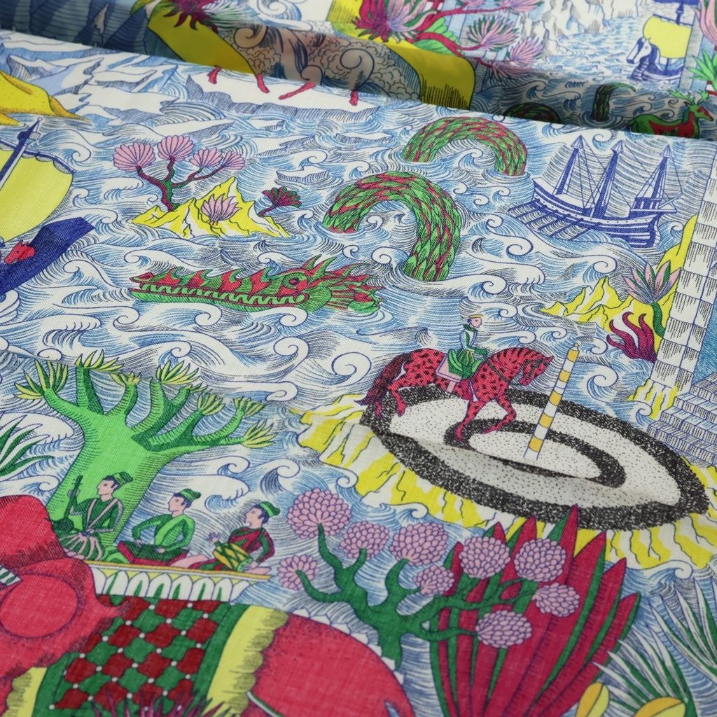 Hermes Cosmographia Universalis Carre Geant 140 Space Magazine Cashmere Silk — view 4