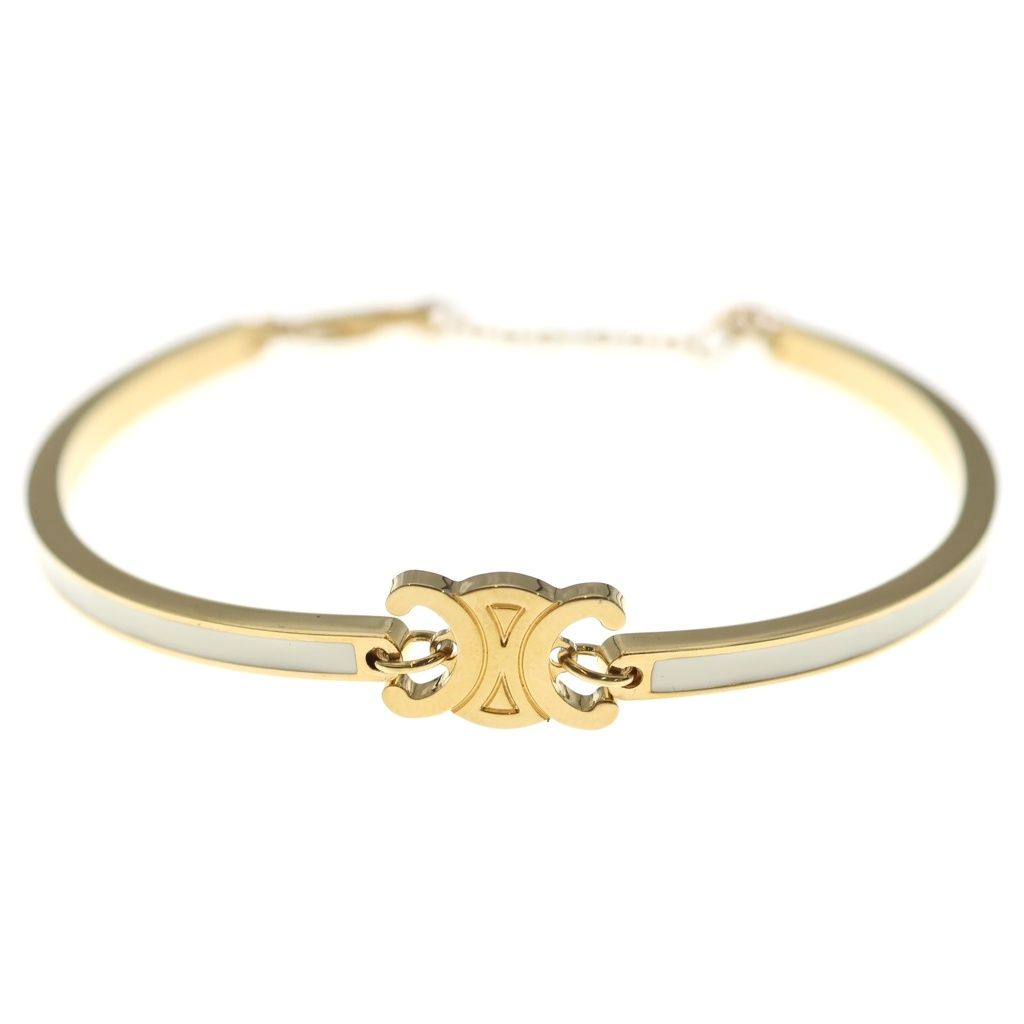 Celine Triomphe Articulate Bracelet White Gold — view 4