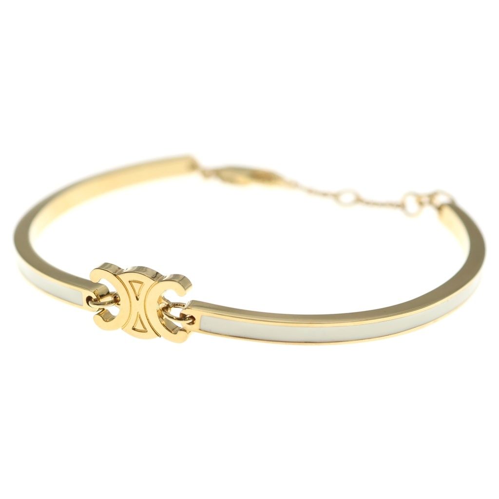 Celine Triomphe Articulate Bracelet White Gold