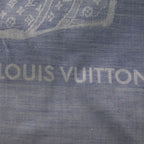 Louis Vuitton Shawl Steamer Cashmere Blend Large Blue Scarf — view 2