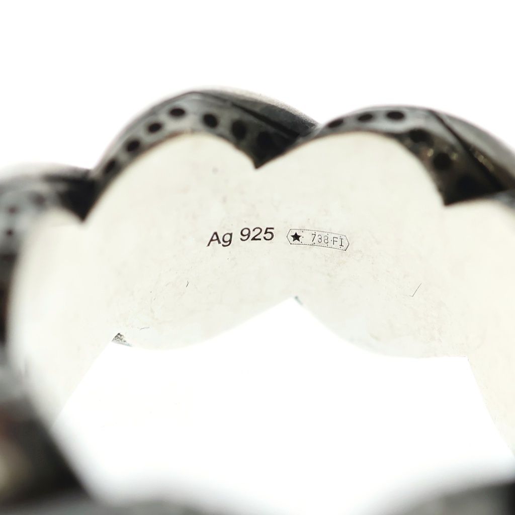 Gucci Garden Twist GG Logo Ring Silver — view 6