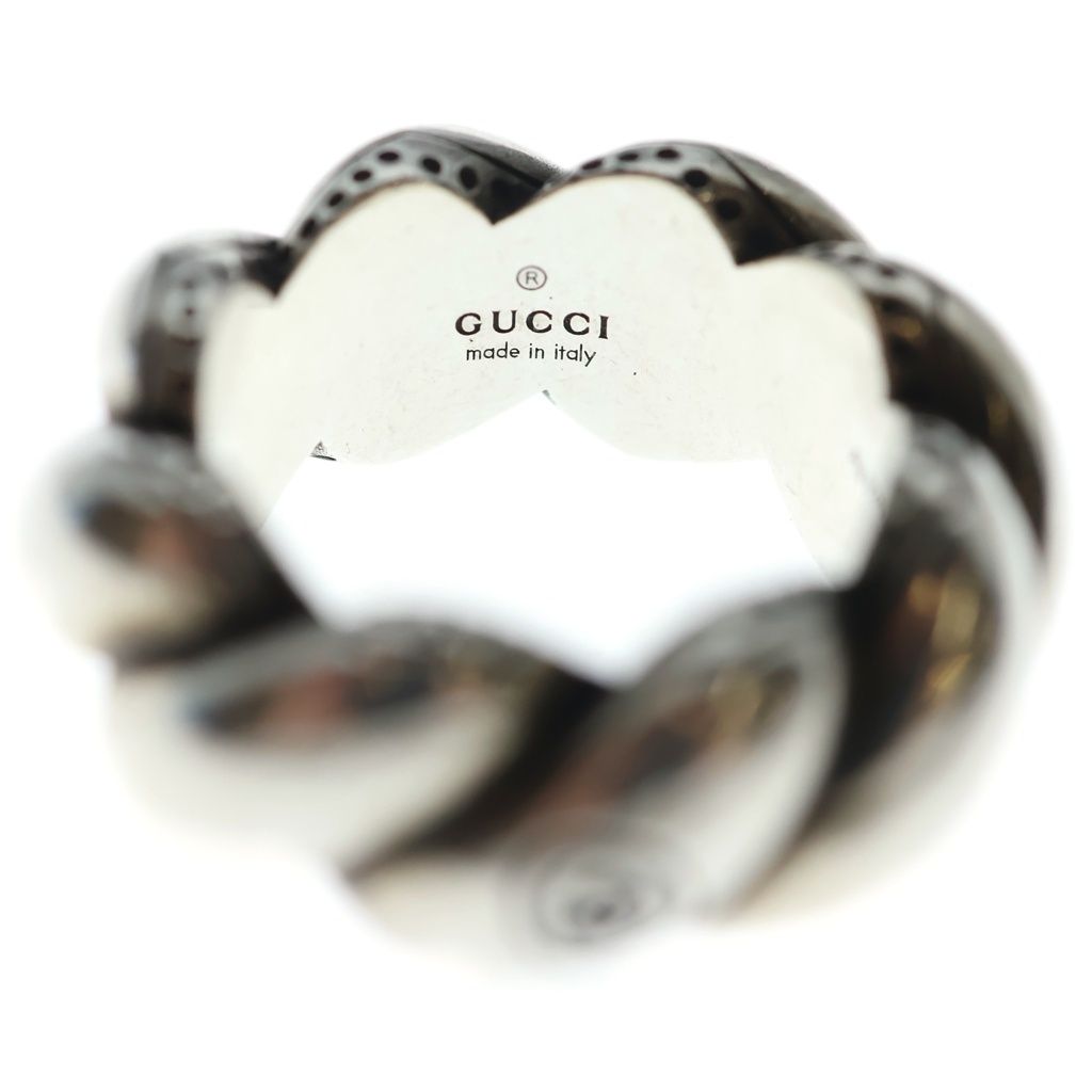 Gucci Garden Twist GG Logo Ring Silver — view 5