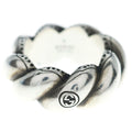 Gucci Garden Twist GG Logo Ring Silver