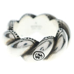 Gucci Garden Twist GG Logo Ring Silver