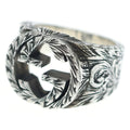 Gucci Interlocking Arabesque Ring Silver