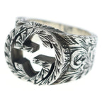 Gucci Interlocking Arabesque Ring Silver