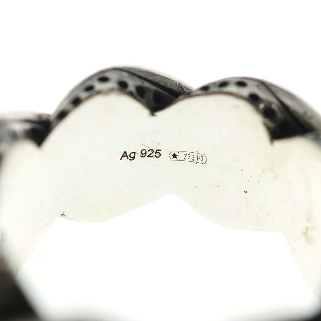 Gucci Garden Twist GG Logo Ring Silver