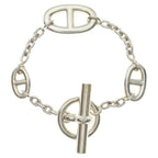 Hermes Chaine D'ancre Farandole ST Chain Bracelet Silver