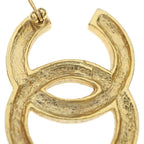 Chanel CC Logo Rhinestone Brooch Pin Badge Gold — view 6