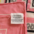 Hermes Carre Sailor Tattoo Large Silk Scarf Shawl Pink