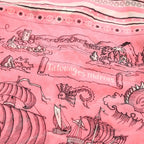Hermes Carre Sailor Tattoo Large Silk Scarf Shawl Pink