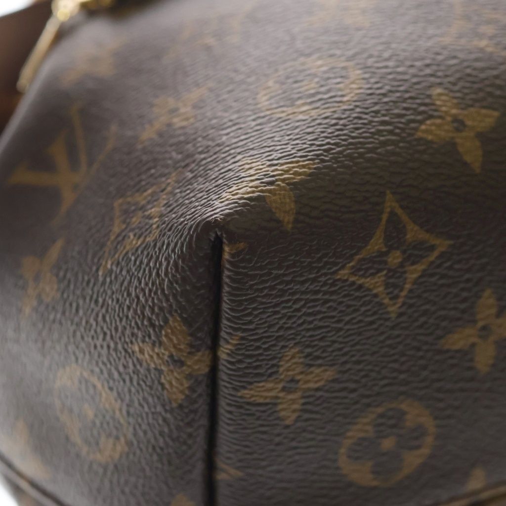 Louis Vuitton Monogram Montsouris NM PM Leather Backpack Brown — view 5