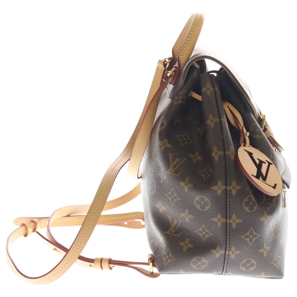 Louis Vuitton Monogram Montsouris NM PM Leather Backpack Brown — view 3