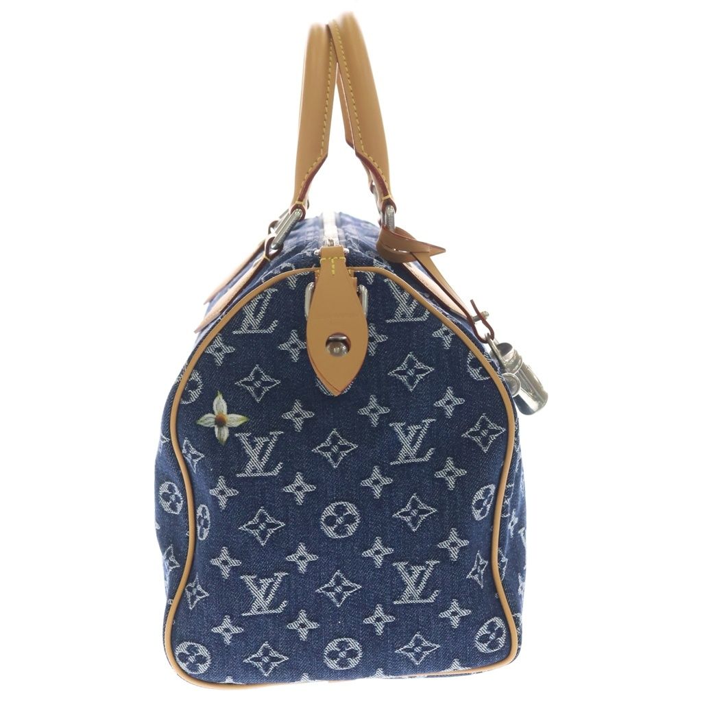 Louis Vuitton Monogram Flower Denim Speedy Bandouliere 30 2-Way Shoulder — view 3