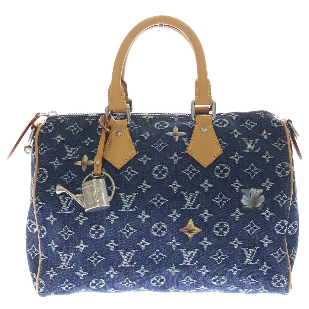 Louis Vuitton Monogram Flower Denim Speedy Bandouliere 30 2-Way Shoulder